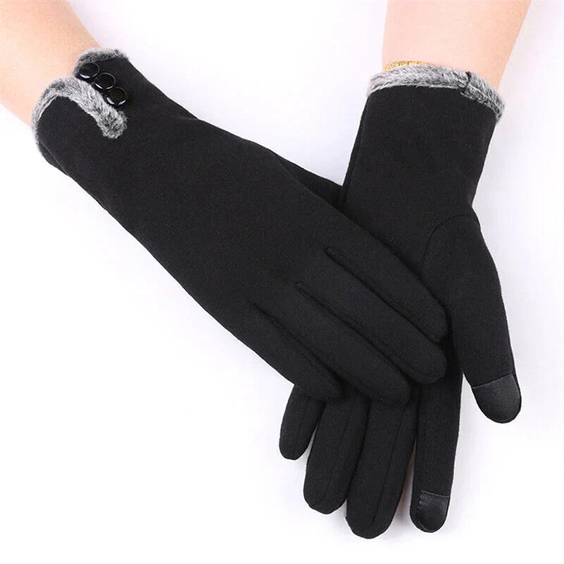Luxurious women's touchscreen winter gloves. Warm, soft wool blend for ultimate comfort & phone use.