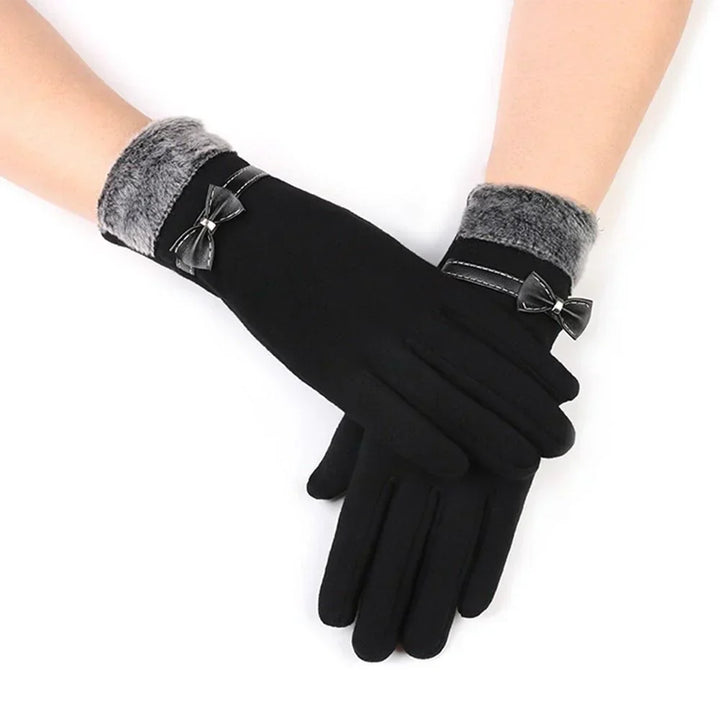 Versatile women's luxury touchscreen gloves. Warm wool blend for winter activities & everyday elegance.