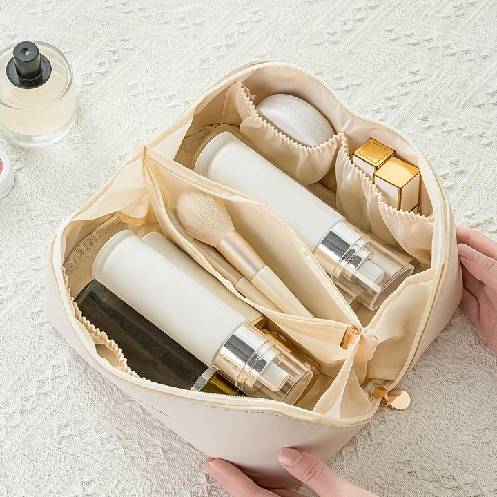 Portable luxury makeup organizer, perfect for travel beauty storage.