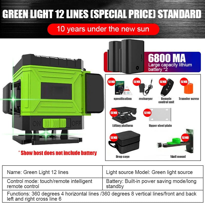 16-Line 4D Laser Level for Professional Precision Measurements