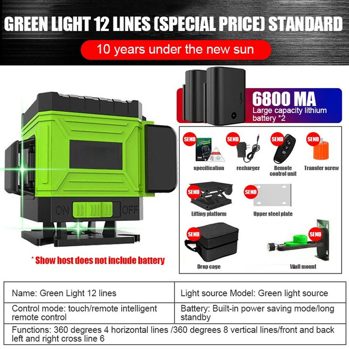 16-Line 4D Laser Level for Professional Precision Measurements