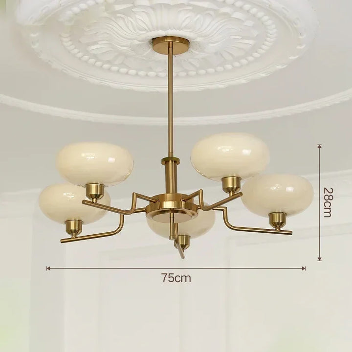 Medieval chandelier with Bauhaus style, featuring elegant details and multiple light fixtures, for home decor.