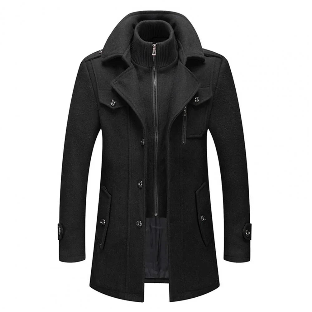 Men's 2-piece winter coat for ultimate warmth. Insulated outerwear jacket, perfect for cold weather.
