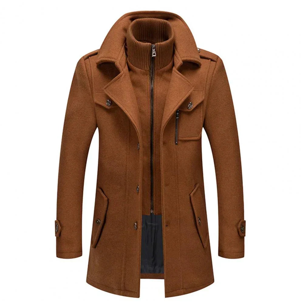 Stylish men's 2-piece winter coat. Versatile jacket offering warmth & smart casual fashion for cold weather.