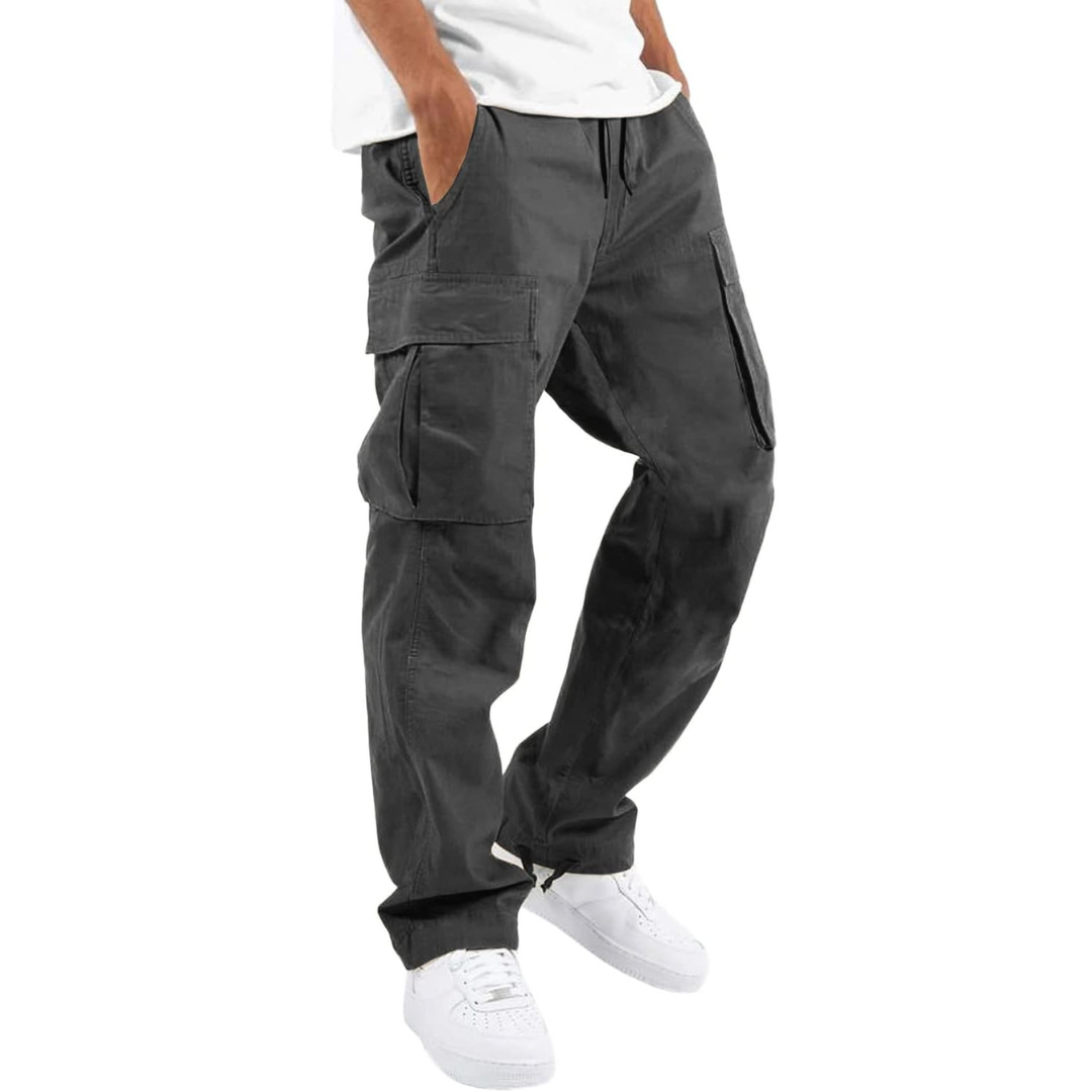 Men's comfort fit cargo joggers, elastic waist & breathable cotton for all-day wear.