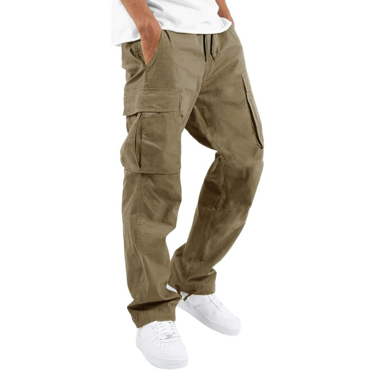 Arno men's cotton cargo joggers in a versatile color, perfect for any casual look.