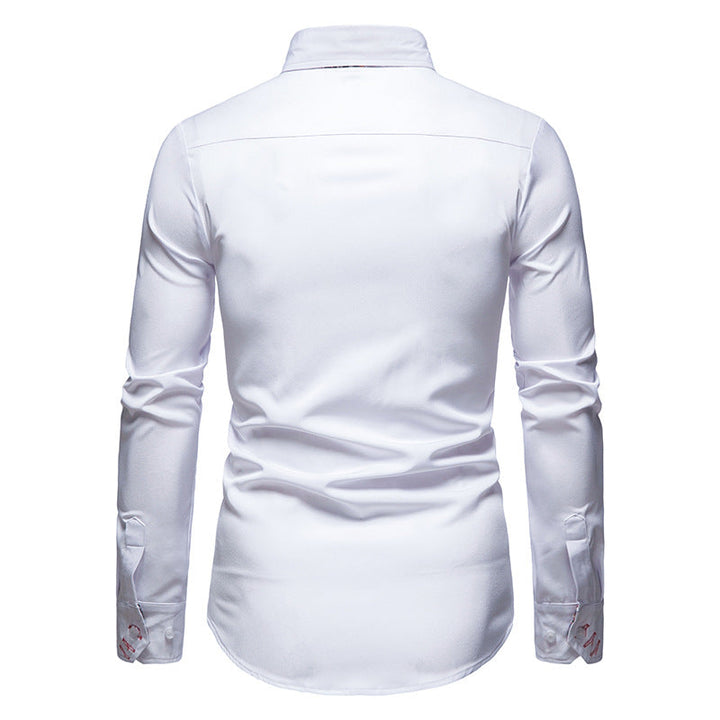 Sophisticated Arvid slim fit dress shirt for men, highlighting fabric & classic formal style.