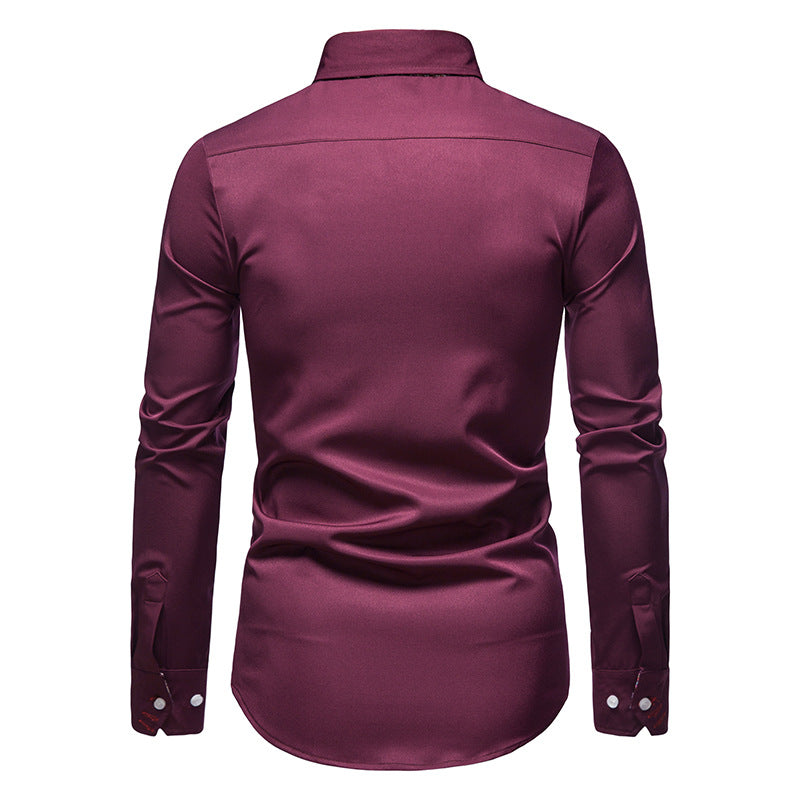 Stylish Arvid men's long sleeve dress shirt, featuring refined details for versatile fashion.