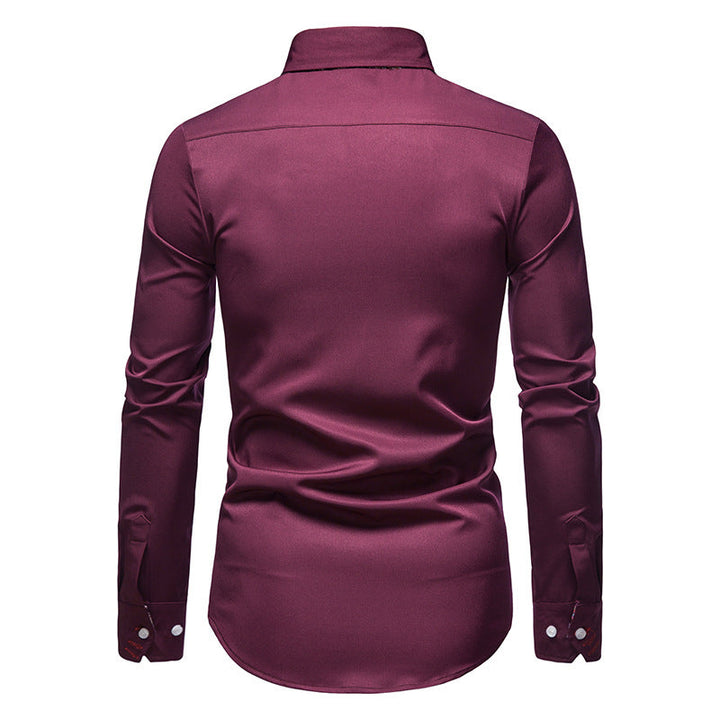 Stylish Arvid men's long sleeve dress shirt, featuring refined details for versatile fashion.