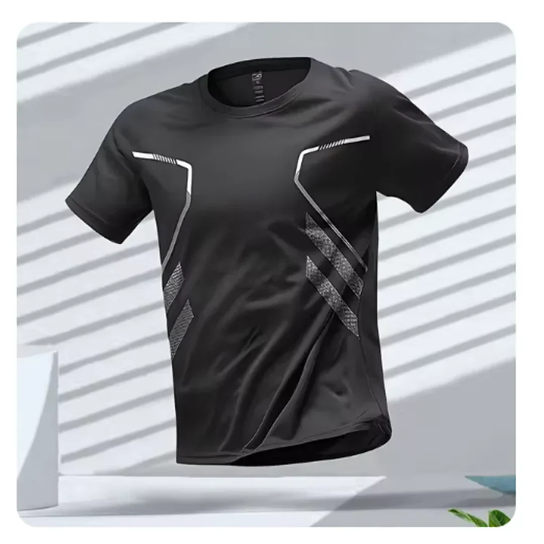 Quick-dry men's performance top with odor control, perfect for intense sports, running, and summer wear.