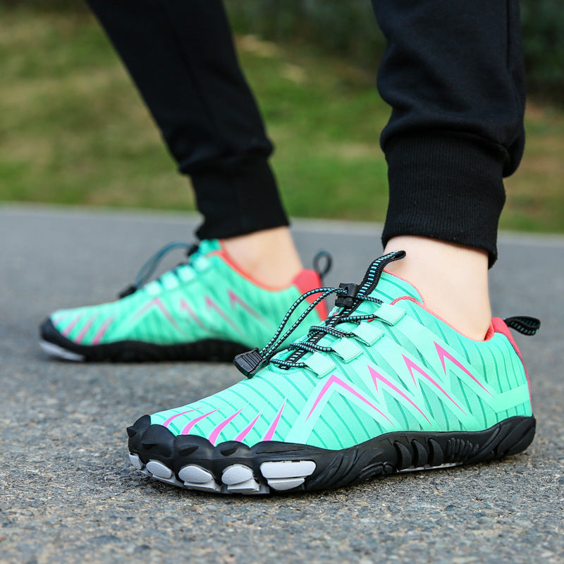 Minimalist men's barefoot shoes for natural running & hiking training. Lightweight, flexible athletic footwear.