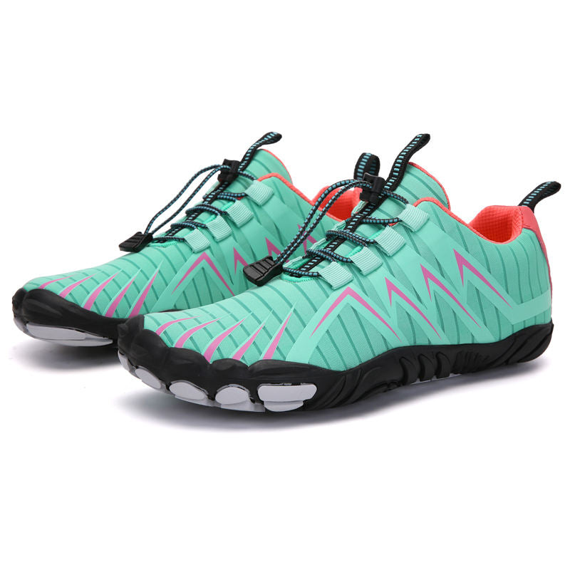 Men's athletic barefoot running shoes. Lightweight, flexible footwear for gym, track & trail training.