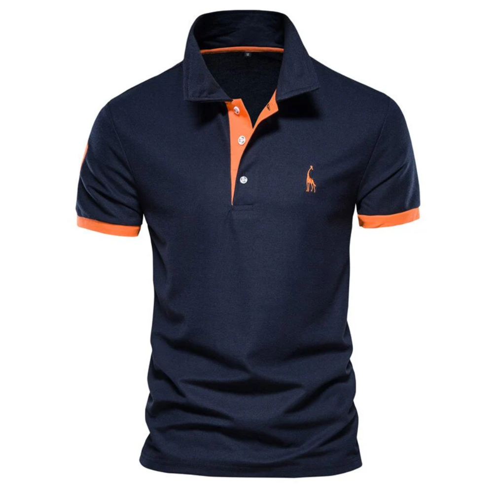 Stylish men's Baron Polo Shirt, a comfortable short sleeve casual top. Versatile men's clothing for modern everyday fashion.