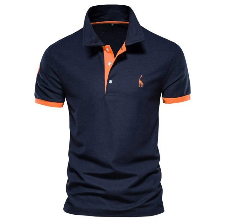 Stylish men's Baron Polo Shirt, a comfortable short sleeve casual top. Versatile men's clothing for modern everyday fashion.
