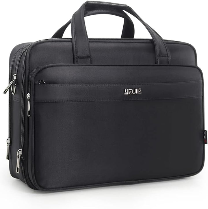 Men's canvas laptop briefcase, perfect for professional business travel and work.