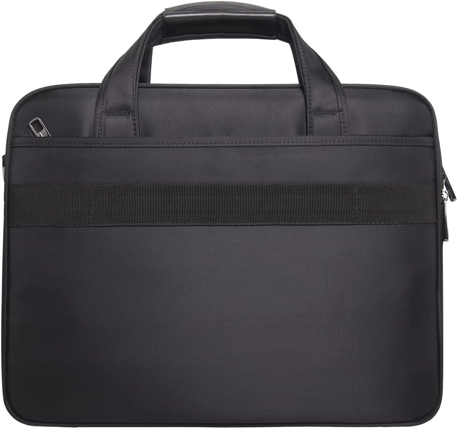 Professional men's canvas work tote bag, ideal for daily commute and laptop organization.