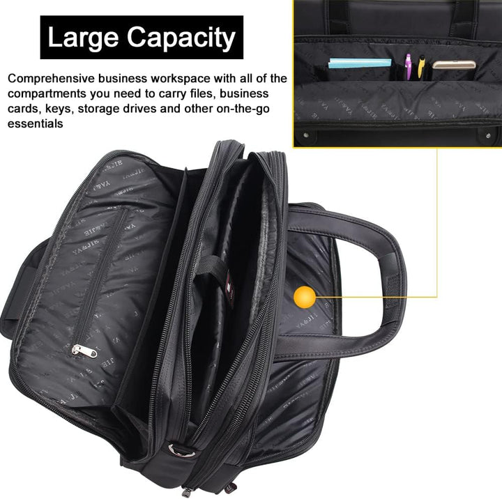 Versatile men's canvas business tote bag, a professional choice for carrying laptops & documents.