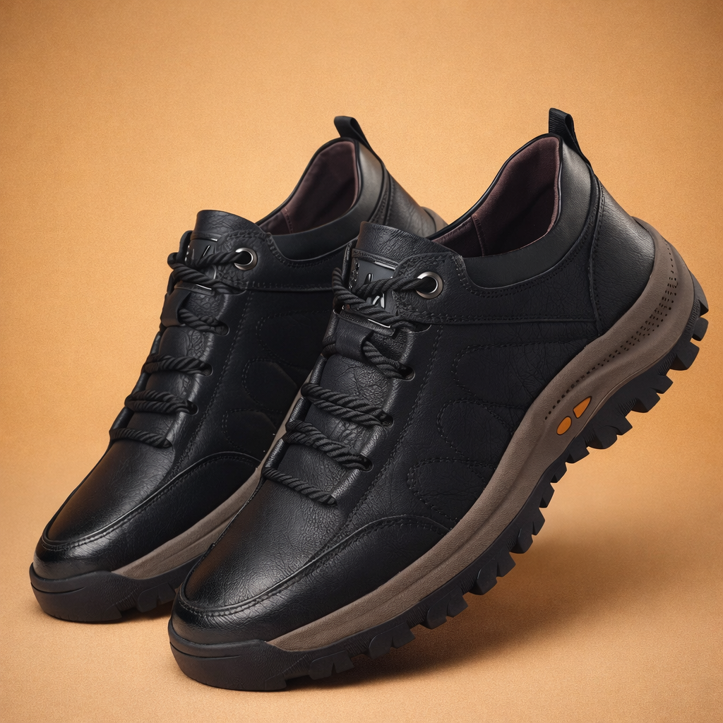 Classic men's casual shoes with ergonomic design, hand-stitched for superior comfort & support. Ideal for walking.