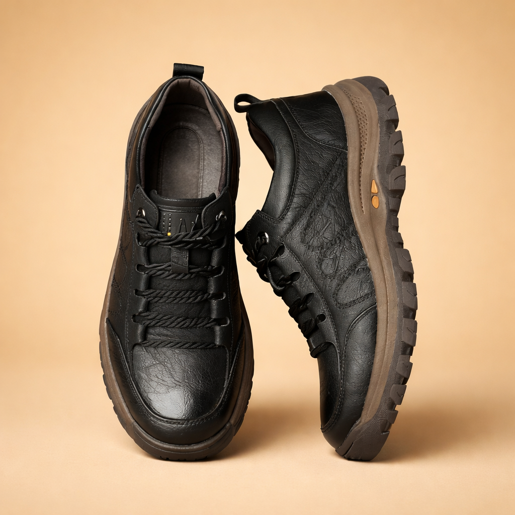 Durable men's casual hand-stitched shoes for all-season everyday wear. Provides exceptional comfort & support.