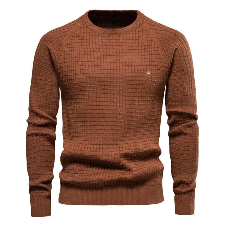Classic Everyday Jumper displayed. Showcasing its versatile design & comfort. A timeless men's crewneck pullover.
