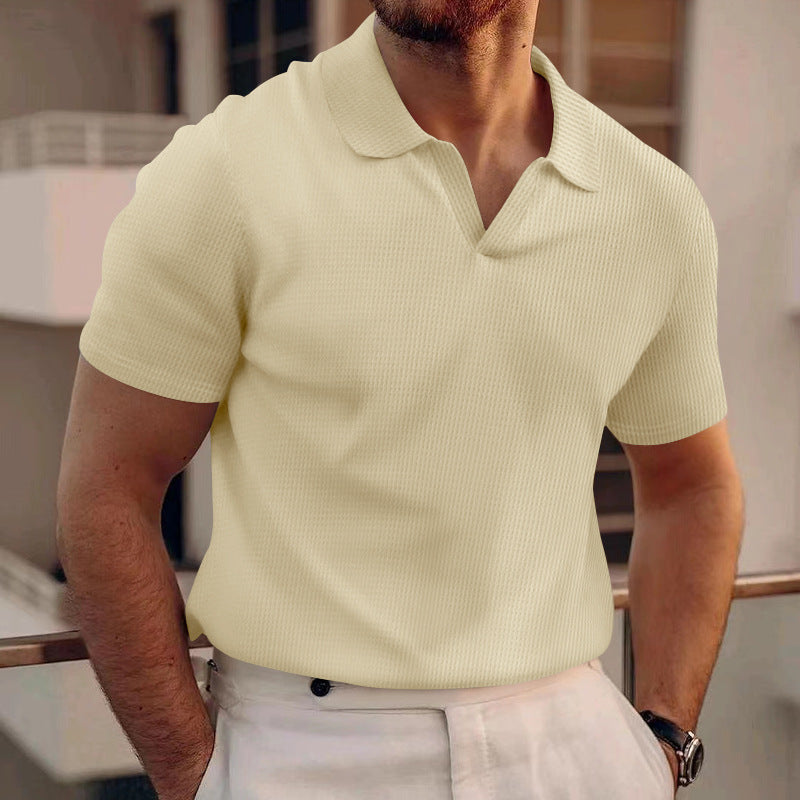 Comfortable men's classic fit polo shirt. Versatile short-sleeve top for everyday casual wear & summer style.