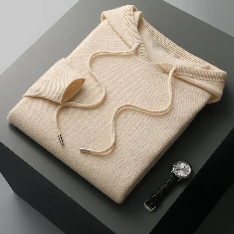 Men's comfortable pullover hoodie. Essential hooded top for layering, providing warmth and simple style.