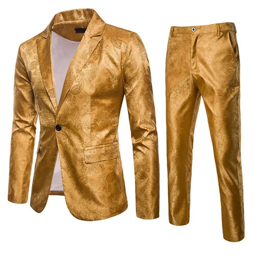 Classic men's slim fit suit for special occasions, formal events, and elegant professional wear.