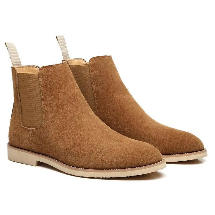 Pull-on men's classic Chelsea ankle boots designed for everyday comfort & versatile casual or dress styling.