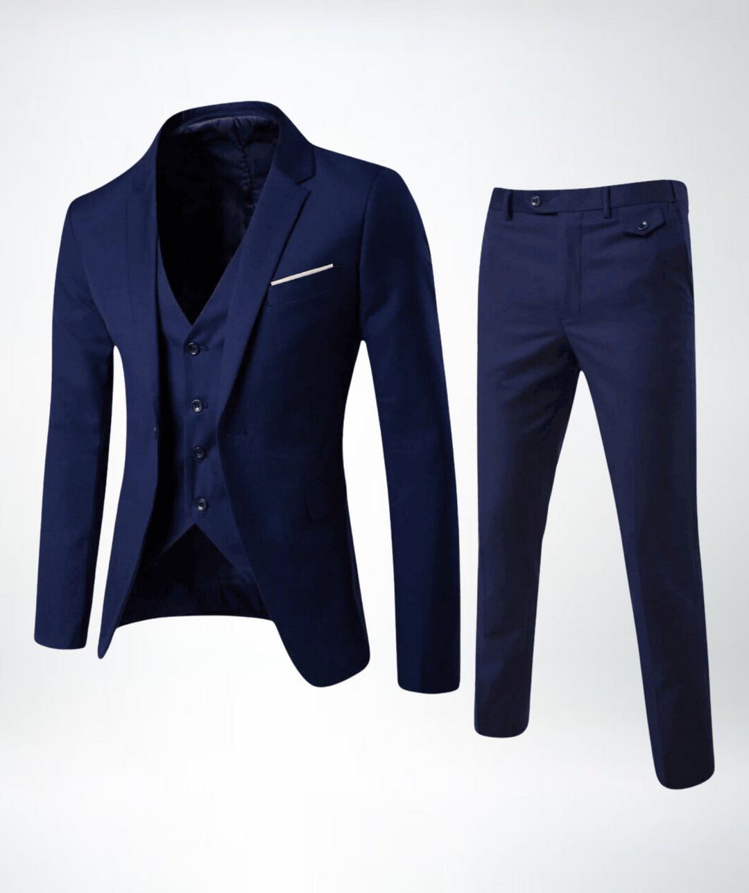 Men's classic three-piece suit, Lucas style, ideal for formal & business occasions.