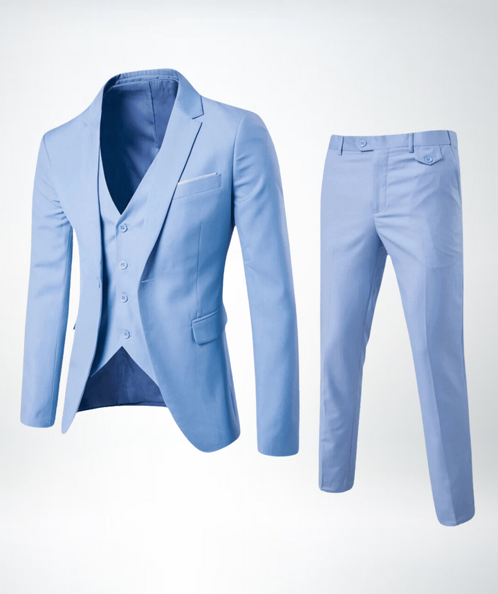 Sophisticated men's three-piece suit, Lucas, a classic style statement for formal fashion & events.
