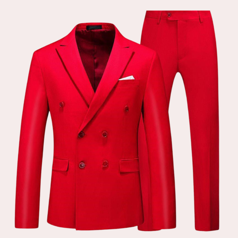 Sharp men's classic fit 2-piece suit, offering a sleek silhouette and all-day comfort for any event.