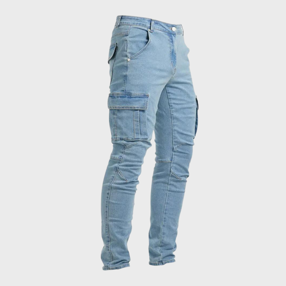 Men's comfortable cargo pants with multi-pockets for everyday casual wear. Relaxed fit modern style.