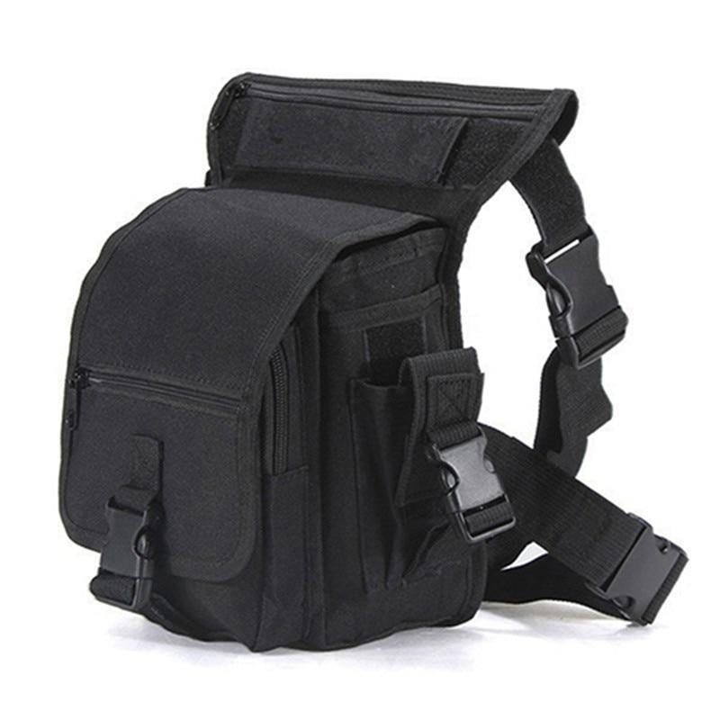 Utility men's multi-pocket drop leg bag, durable & water-resistant for outdoor activities and travel needs.