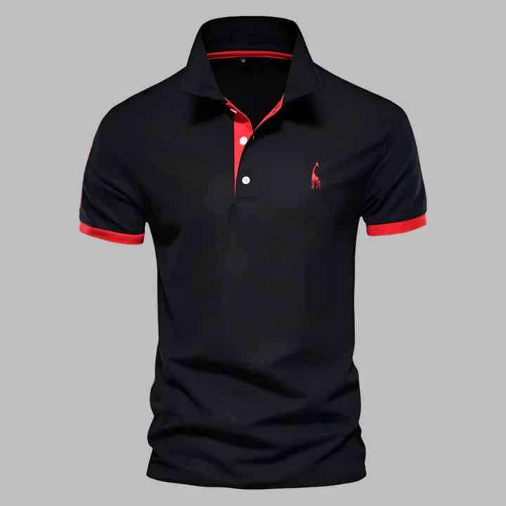 Comfortable men's polo shirt with tailored fit & breathable fabric. Ideal for versatile casual or smart office wear.