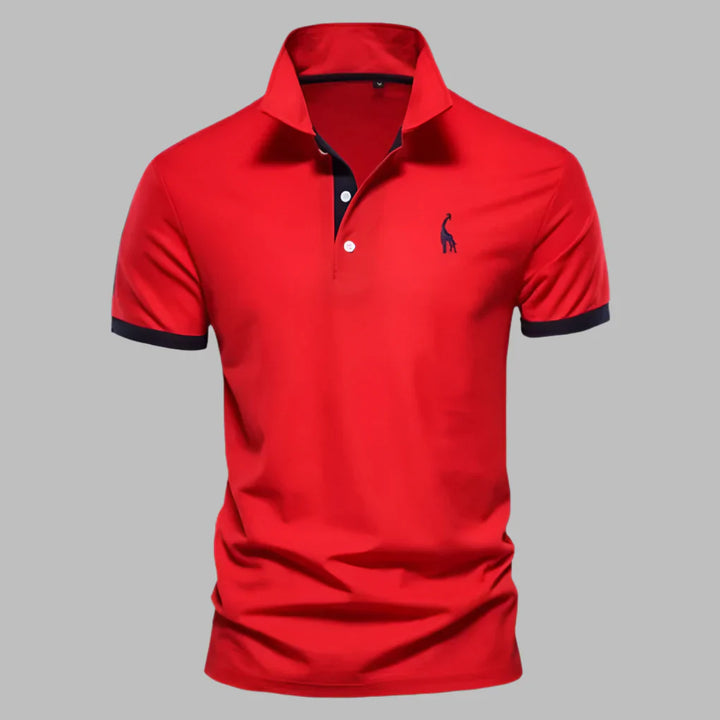 Versatile men's elegant polo shirt, short sleeve, perfect for casual outings, office, or smart casual events.