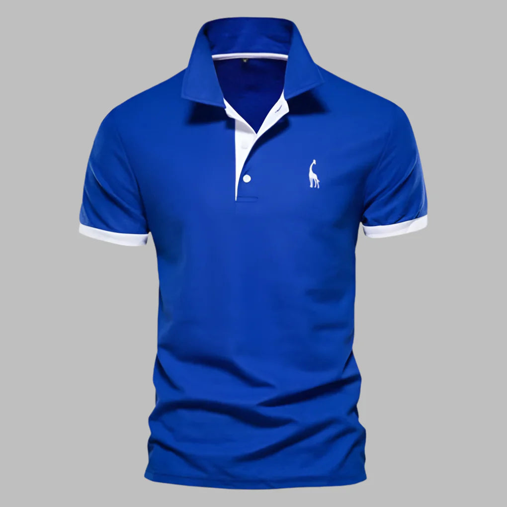 Effortlessly stylish men's polo shirt with a tailored fit, short sleeves, and classic button placket for a smart look.