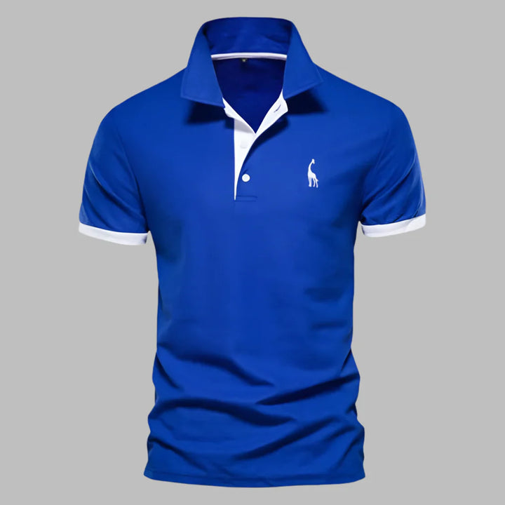 Effortlessly stylish men's polo shirt with a tailored fit, short sleeves, and classic button placket for a smart look.
