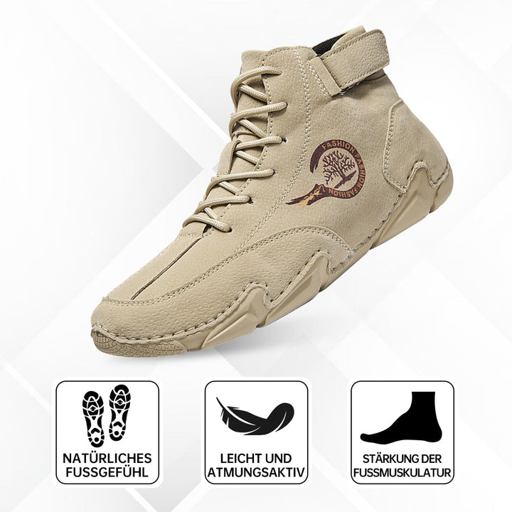 Men's ergonomic waterproof comfort ankle boots for all-weather outdoor walking.