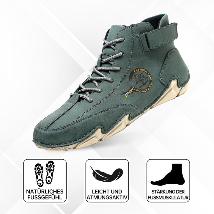 Durable men's ankle boots, waterproof & ergonomic construction for lasting comfort & healthy feet.