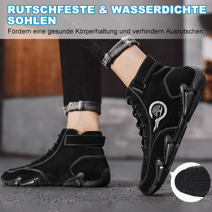 Men's waterproof ankle boots with ergonomic design, comfort, foot support, & non-slip sole.