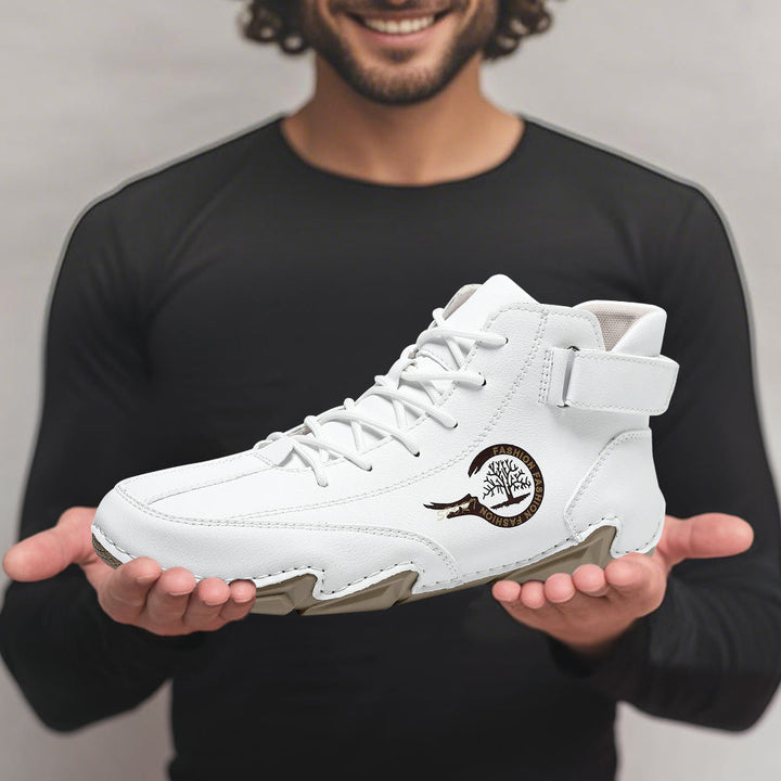 Waterproof men's ankle boots, ergonomic design protects feet in all weather conditions.