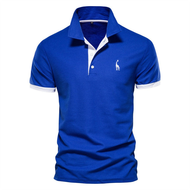 Classic men's modern fit polo shirt, perfect for smart casual or daily wear, a wardrobe essential.