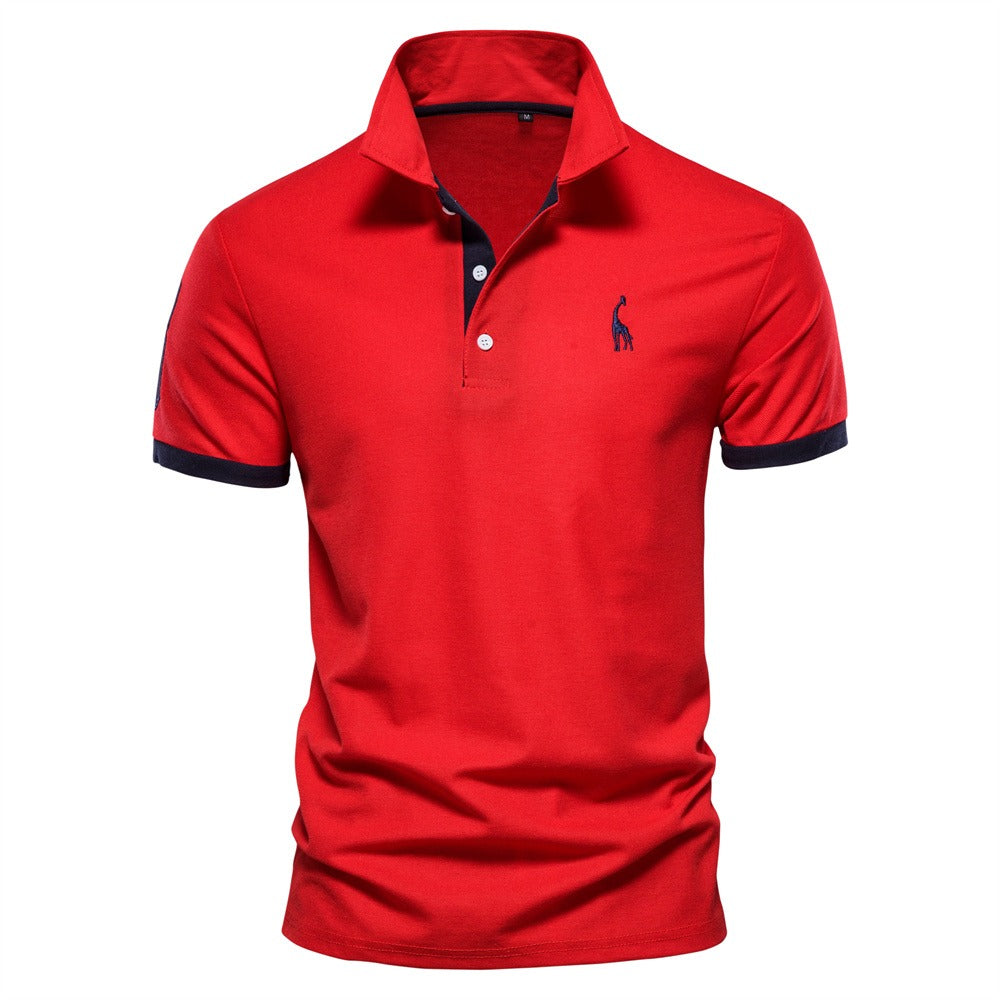 Modern fit men's casual polo shirt, a stylish and essential short sleeve top for contemporary fashion.