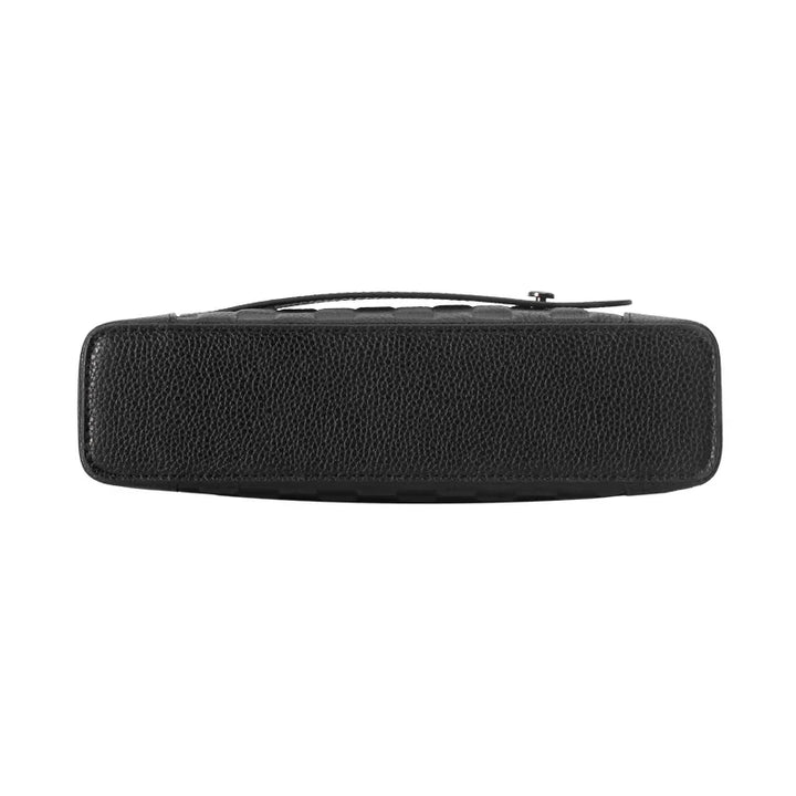 Elegant men's leather wallet with advanced biometric fingerprint security, ideal for daily use & travel.