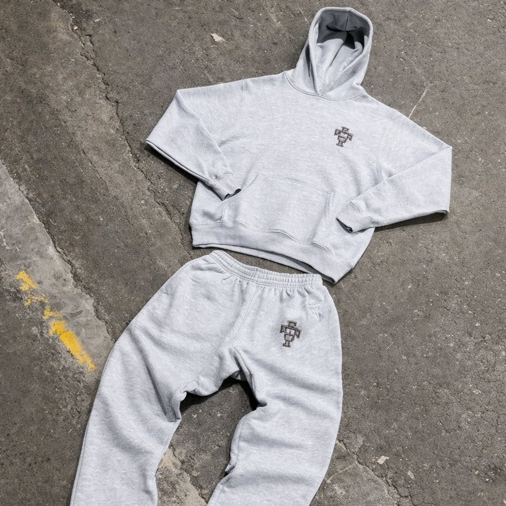 Men's athletic set: full body hooded tracksuit. Versatile casual wear & comfort loungewear for active men.