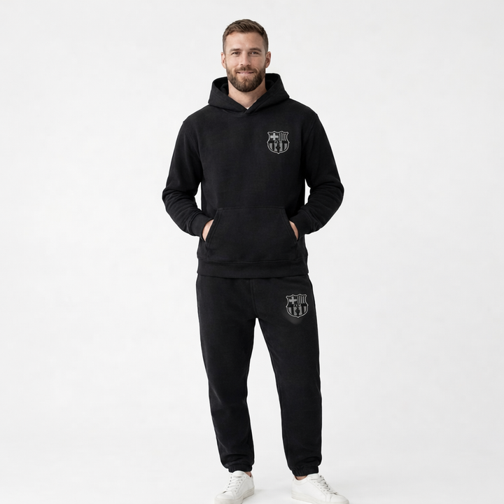 Men's full body hooded tracksuit, excellent for loungewear, sleepwear, and casual home wear.