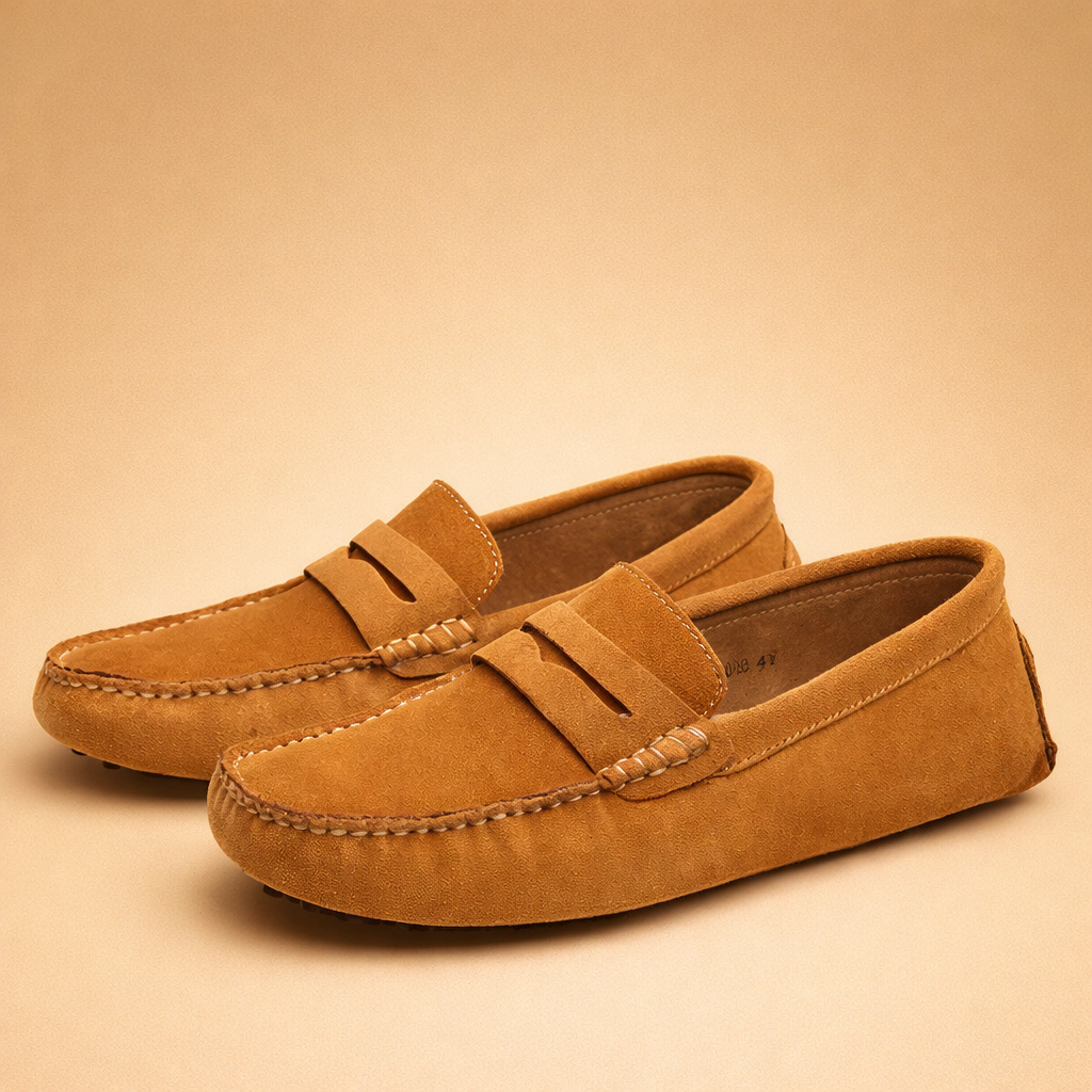 Stylish men's Italian loafers. Versatile slip-on casual shoes, great for dress or comfortable everyday wear.