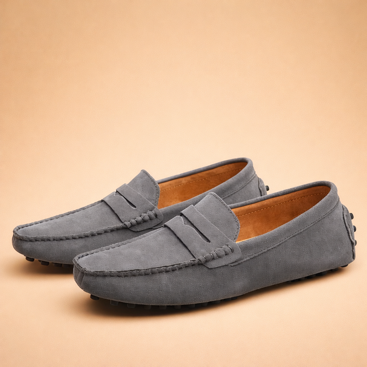 Sophisticated men's driving loafers. Italian style slip-on shoes for comfortable casual and everyday wear.