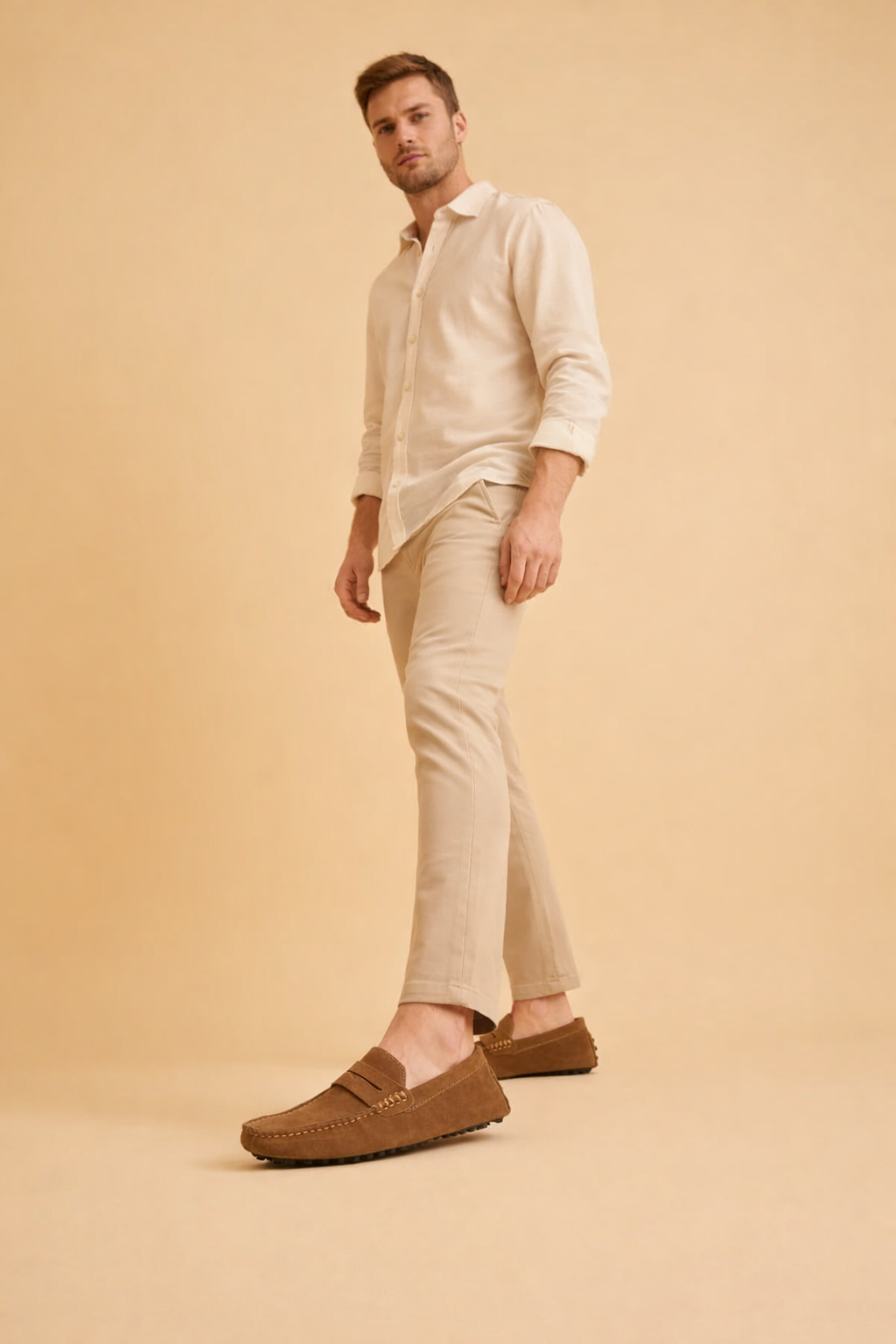 Versatile men's Italian style loafers. Stylish slip-on casual shoes for comfort, travel, and sophisticated wear.