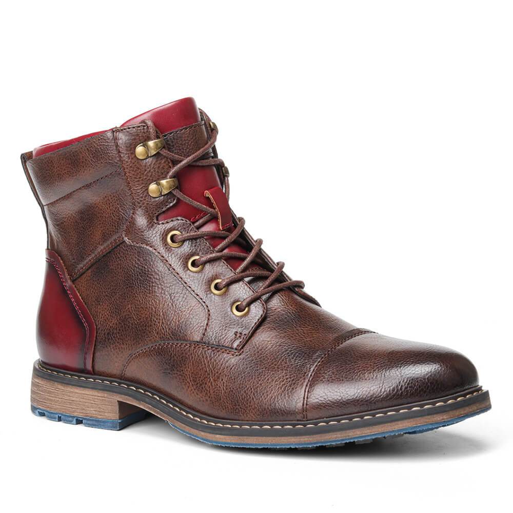 Men's lace-up ankle cowboy boots, rugged western style. Ideal work & casual everyday footwear.